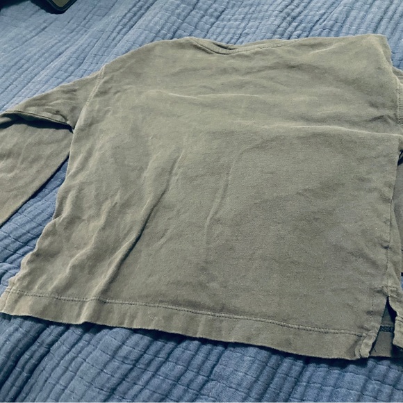 Zara girls kids long sleeve t-shirt graphic tee dark gray dance songs size 5 - Picture 2 of 3